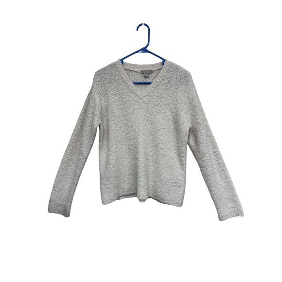 J. Crew Vintage Women's Wool Blend Off-White Slub Knit Sweater Size Medium - Picture 2 of 6